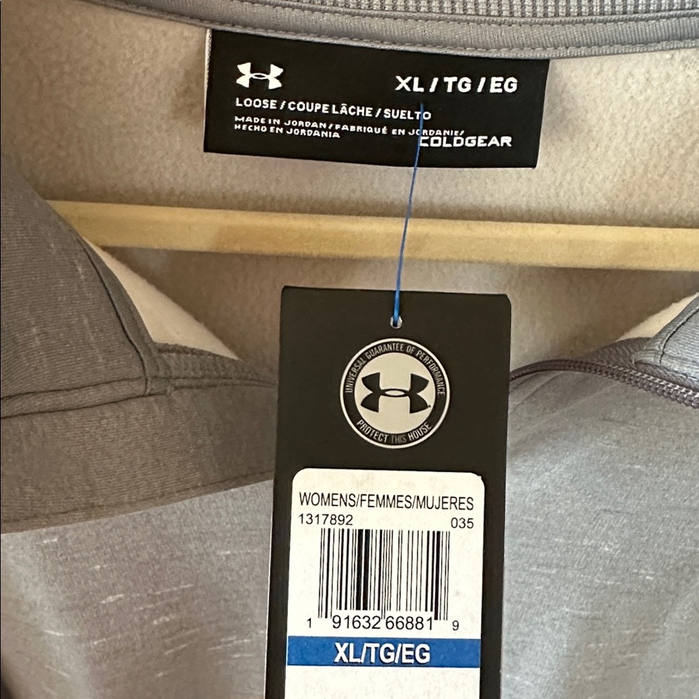 Under Armour NWT Women’s XL Gray Full-Zip Performance Track Jacket - Picture 2 of 10
